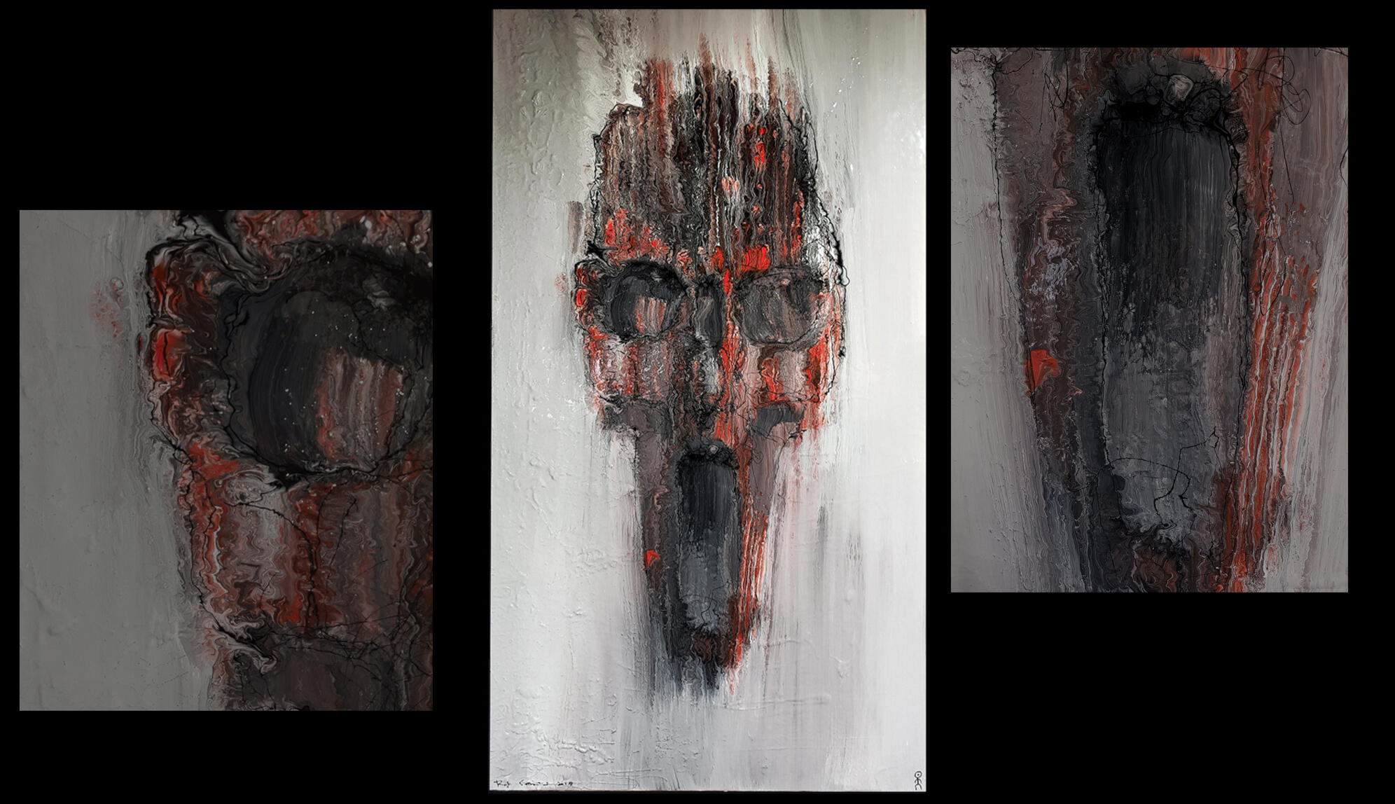 scr33m painted long before the brain bleed , captures the feeling though.