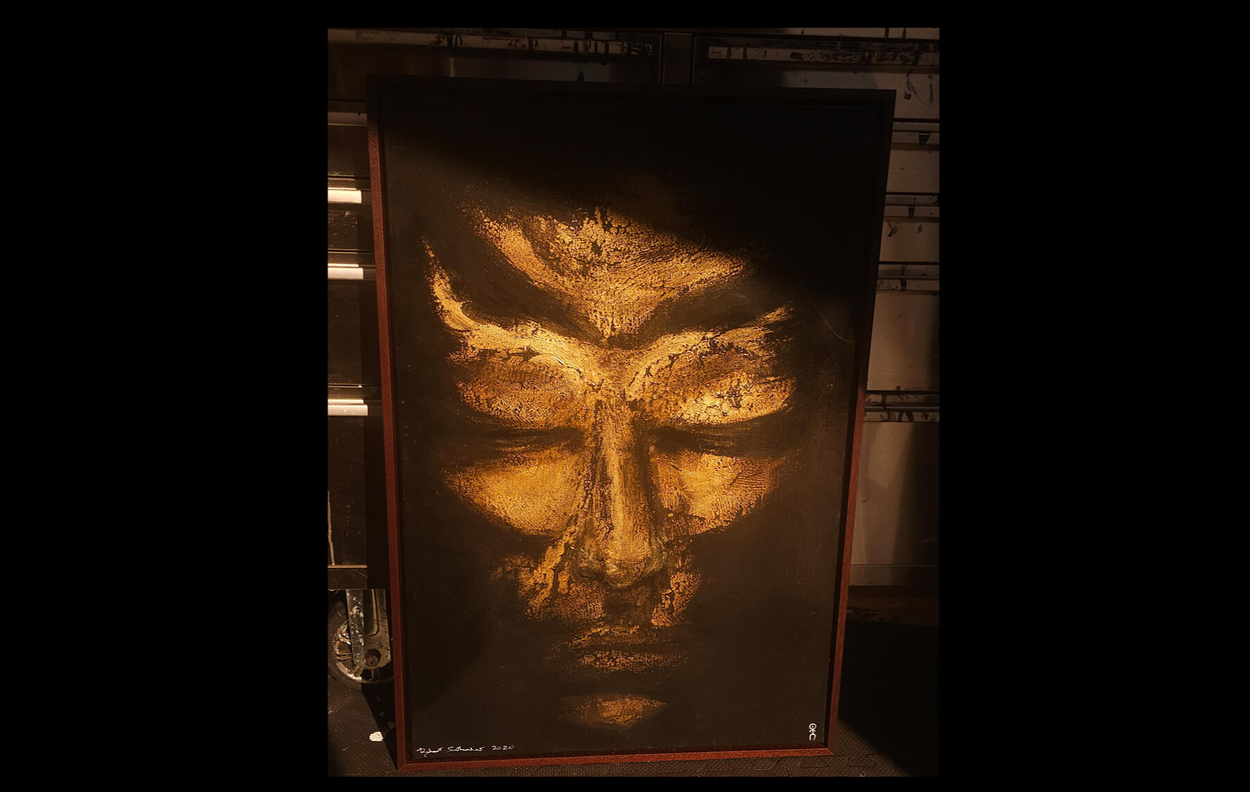 Burnished 76 cms x5o cms